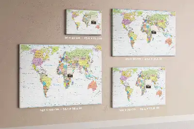Kurk prikbord Landen van de wereld indeling