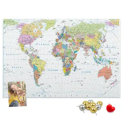 Kurk prikbord Landen van de wereld indeling