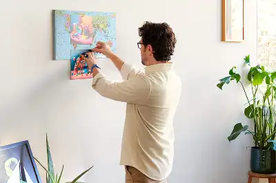 Memobord van kurk Bestuurlijke kaart van de wereldbol