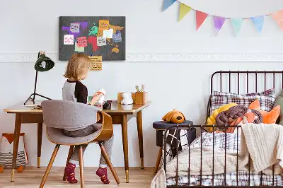 Memobord van kurk Continentale omtrek van de aarde