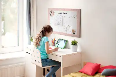 Kurk prikbord Maandplanner met bloemen