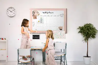 Kurk prikbord Maandplanner met bloemen