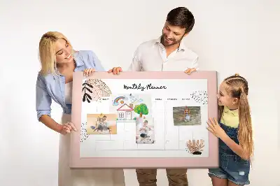 Kurk prikbord Maandplanner met bloemen