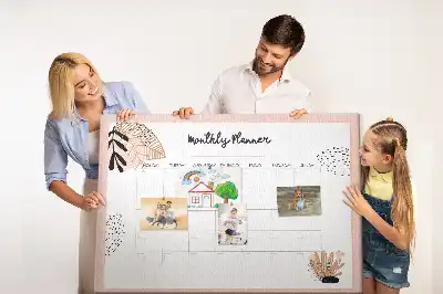 Kurk prikbord Maandplanner met bloemen