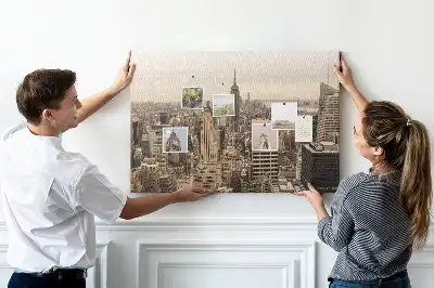 Memobord van kurk Landschap stad