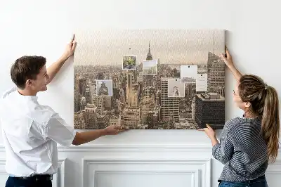 Memobord van kurk Landschap stad
