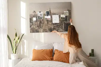 Memobord van kurk Landschap stad
