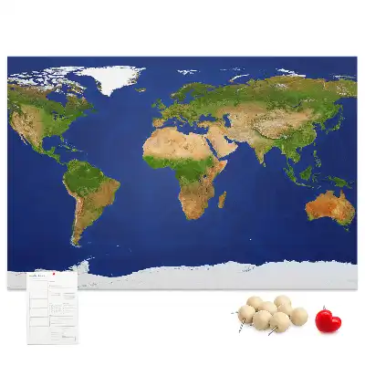 Kurk prikbord Grote wereldkaart