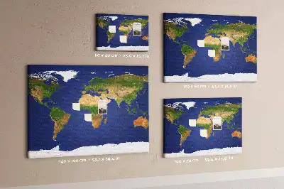 Kurk prikbord Grote wereldkaart
