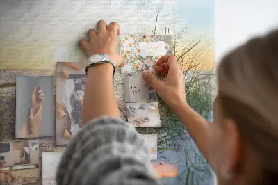 Memobord van kurk Avondlijk kustlandschap