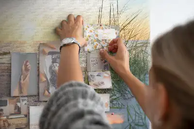 Memobord van kurk Avondlijk kustlandschap