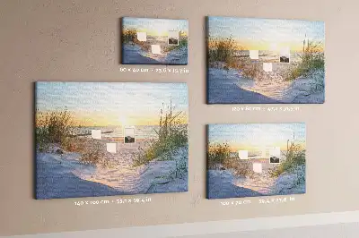Memobord van kurk Avondlijk kustlandschap