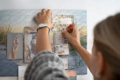 Memobord van kurk Avondlijk kustlandschap