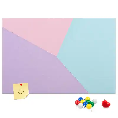 Kurken prikbord met pastelpatroon
