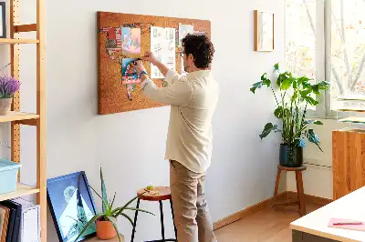 Kurk prikbord Wereldkaart met vlaggen