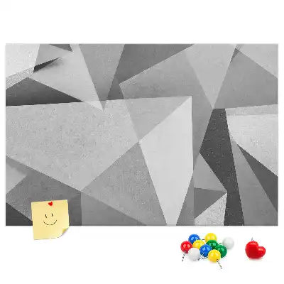 Kurken memobord met 3d abstractie