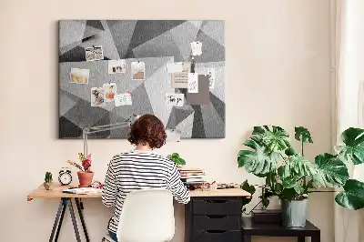 Memobord van kurk 3D abstractie