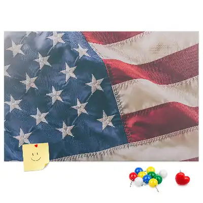 Kurken prikbord met Amerikaanse vlag