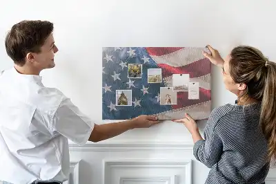 Kurk prikbord Amerikaanse vlag