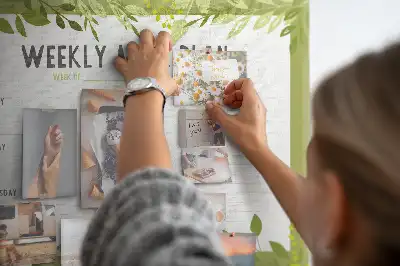 Memobord van kurk Wekelijks maaltijdschema