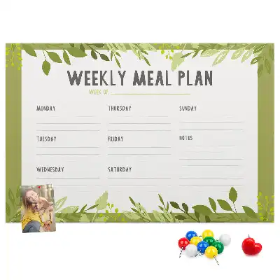Memobord van kurk Wekelijks maaltijdschema
