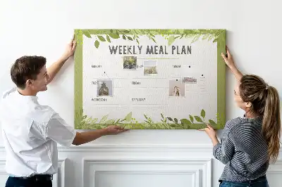 Memobord van kurk Wekelijks maaltijdschema