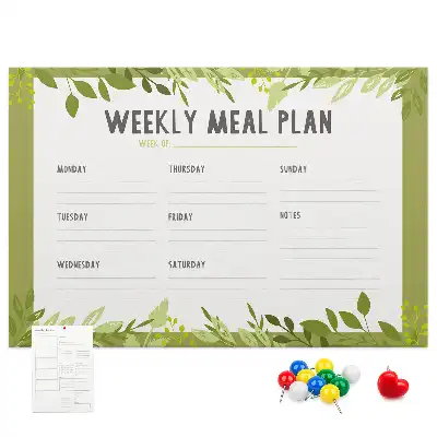 Memobord van kurk Wekelijks maaltijdschema