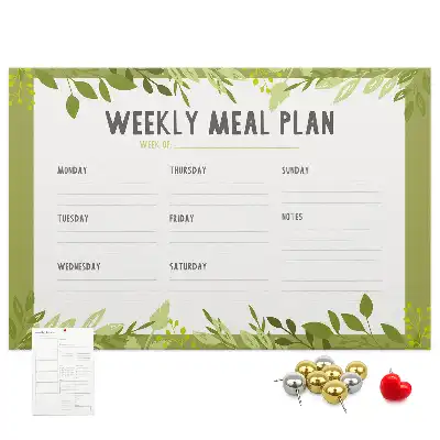 Memobord van kurk Wekelijks maaltijdschema