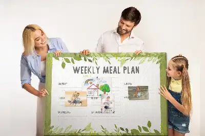 Memobord van kurk Wekelijks maaltijdschema