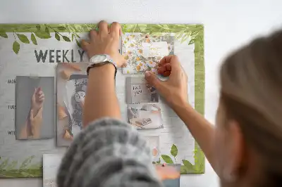 Memobord van kurk Wekelijks maaltijdschema