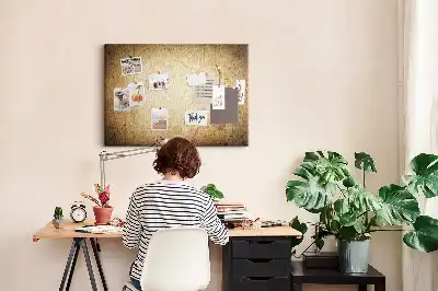 Memobord van kurk Archief wereldbol sepia