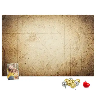 Memobord van kurk Archief wereldbol sepia