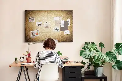 Memobord van kurk Archief wereldbol sepia