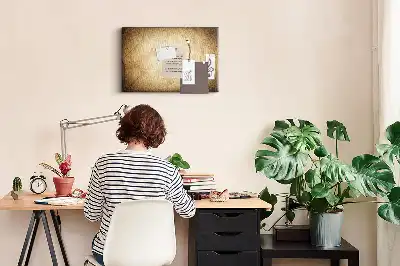 Memobord van kurk Archief wereldbol sepia