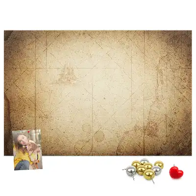 Memobord van kurk Archief wereldbol sepia