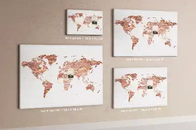 Memobord van kurk Oude kaart van baksteen
