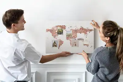 Memobord van kurk Oude kaart van baksteen