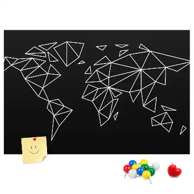 Kurken prikbord met wereldkaart