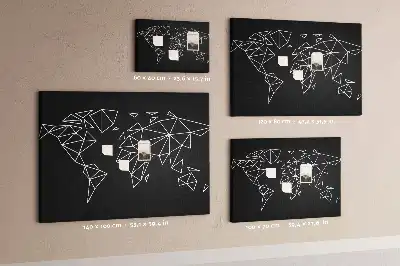 Kurk prikbord Moderne wereldkaart