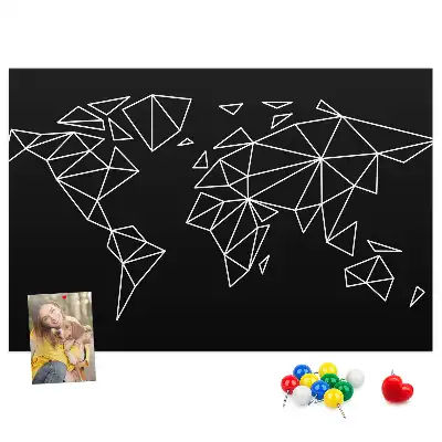 Kurk prikbord Moderne wereldkaart