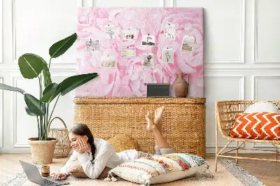 Memobord van kurk Floristisch motief van bloei