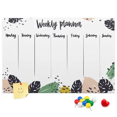 Kurk prikbord Tropische weekplanner