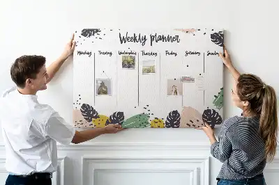 Kurk prikbord Tropische weekplanner