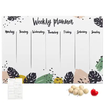 Kurk prikbord Tropische weekplanner