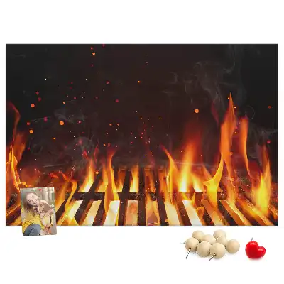 Memobord van kurk Barbecue