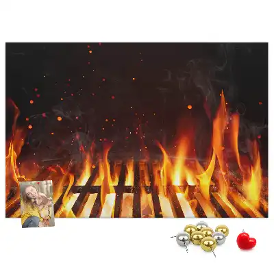 Memobord van kurk Barbecue