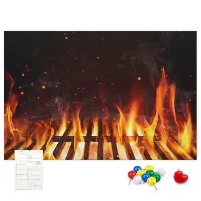 Memobord van kurk Barbecue