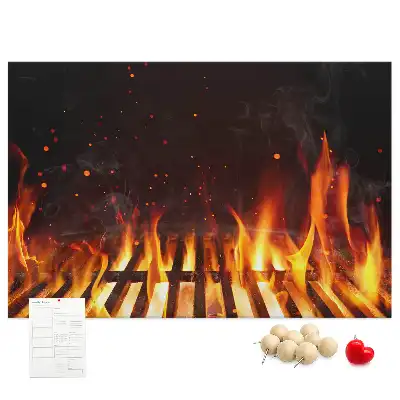 Memobord van kurk Barbecue
