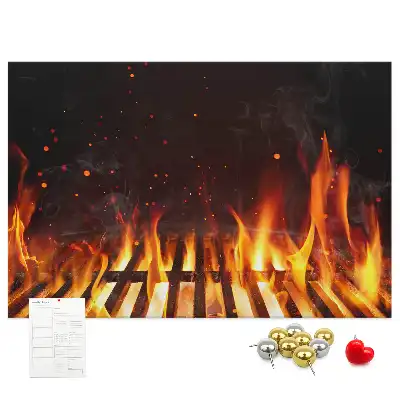 Memobord van kurk Barbecue