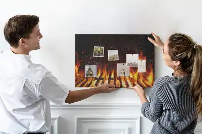 Memobord van kurk Barbecue